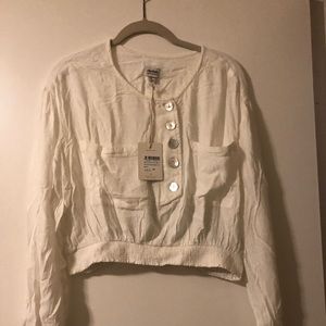 Rhythm Stella Long Sleeve Top White